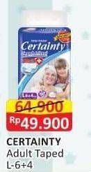 Promo Harga Certainty Adult Diapers L10 10 pcs - Alfamart