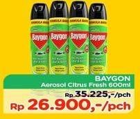 Promo Harga BAYGON Insektisida Spray Citrus Fresh 600 ml - TIP TOP