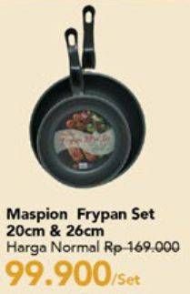 Promo Harga MASPION Fry Pan Nisuka 20+16, Wok Capsul 26cm  - Carrefour