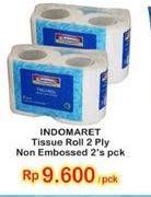 Promo Harga INDOMARET Tissue Roll 2 Ply Non Embossed 2 roll - Indomaret