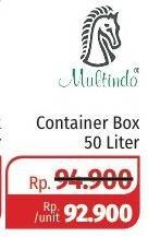 Promo Harga MULTINDO Container Box 50 ltr - Lotte Grosir