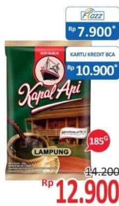 Promo Harga Kapal Api Kopi Bubuk Lampung 185 gr - Alfamidi