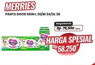 Promo Harga Merries Pants Good Skin L30, M34, XL26 26 pcs - Carrefour