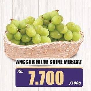 Promo Harga Anggur Shine Muscat 100 gr - Hari Hari