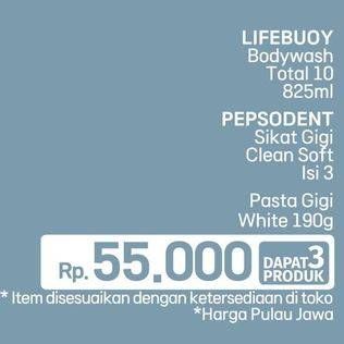 Promo Harga Lifebuoy Bodywash/Pepsodent Sikat Gigi/Pasta Gigi  - LotteMart