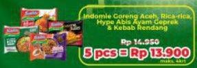 INDOMIE Goreng Aceh, Rica-rica, Hype Abis Ayam Geprek & Kebab Rendang