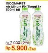 Promo Harga INDOMARET Air Minum pH 8+ 500 ml - Indomaret