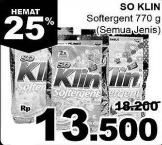 Promo Harga SO KLIN Softergent All Variants 770 gr - Giant