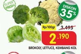 Promo Harga Brokoli/ Lettuce/ Kembang Kol  - Superindo