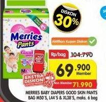 Promo Harga Merries Pants Good Skin L44, XL38, M50 38 pcs - Superindo