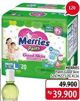 Promo Harga Merries Pants Good Skin L20, S26, XL16, M22 16 pcs - Alfamidi