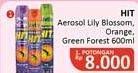Promo Harga HIT Aerosol Lilly Blossom, Orange, Green Forest 675 ml - Alfamidi