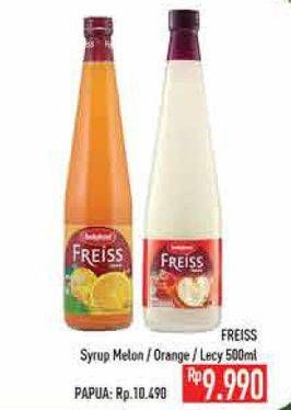 Promo Harga FREISS Syrup Squash Lychee, Orange 500 ml - Hypermart