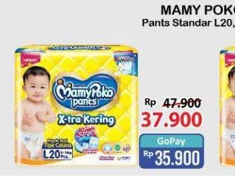 Promo Harga Mamy Poko Pants Xtra Kering L20 20 pcs - Alfamart
