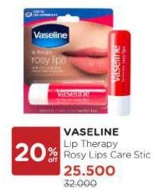 Promo Harga Vaseline Lip Therapy Rosy Lips 4 gr - Watsons