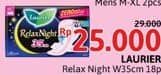 Promo Harga Laurier Relax Night 35cm 18 pcs - Alfamidi
