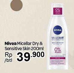 Promo Harga NIVEA Make Up Clear Micellar Water Dry Skin, Sensitive 200 ml - Carrefour