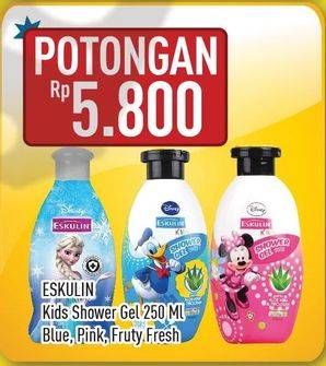 Promo Harga ESKULIN Kids Shower Gel Blue, Pink, Fruity Fresh 250 ml - Hypermart