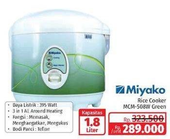 Promo Harga MIYAKO MCM-508 Magic Warmer Plus 1.8 liter 1800 ml - Lotte Grosir