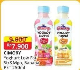 Promo Harga CIMORY Yogurt Drink Low Fat Strawberry Mango, Banana 250 ml - Alfamart