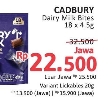 Promo Harga Cadbury Dairy Milk 81 gr - Alfamidi