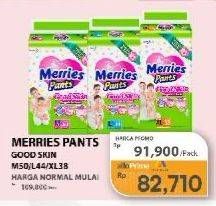 Promo Harga Merries Pants Good Skin XL38, M50, L44 38 pcs - Carrefour