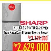 Promo Harga SHARP SJ-237ND | Refrigerator 205ltr  - Hypermart