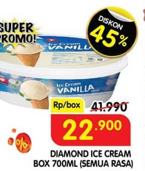 Promo Harga Diamond Ice Cream All Variants 700 ml - Superindo