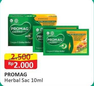 Promo Harga PROMAG Gazero Herbal 10 ml - Alfamart