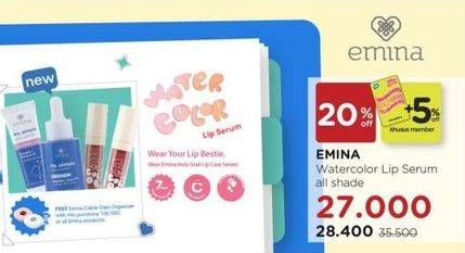 Promo Harga Emina Watercolor Lip Serum All Variants  - Watsons