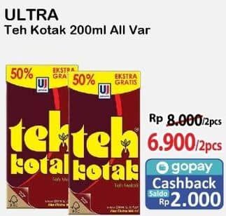 Promo Harga Ultra Teh Kotak All Variants 200 ml - Alfamart