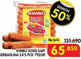 Promo Harga KIMBO Sosis Sapi Serbaguna 24 pcs - Superindo