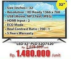 Promo Harga POLYTRON PLD 32D7520 | LED TV 32"  - Hari Hari