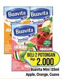 Promo Harga Buavita Fresh Juice Apple, Orange, Guava 125 ml - Hypermart