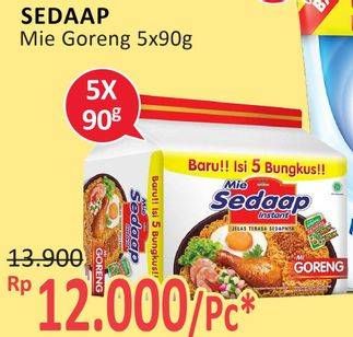 Promo Harga SEDAAP Mie Goreng Original per 5 pcs 90 gr - Alfamidi