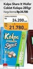 Promo Harga Kalpa Wafer Cokelat Kelapa Share It per 30 pcs 9 gr - Carrefour