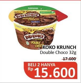 Promo Harga NESTLE KOKO KRUNCH Cereal Double Choco per 2 pcs 32 gr - Alfamidi