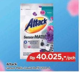 Promo Harga Attack Sensor Matic Detergent Liquid 1200 ml - TIP TOP