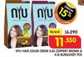 Promo Harga NYU Hair Color Nature Coppery Brown, Burgundy 30 ml - Superindo