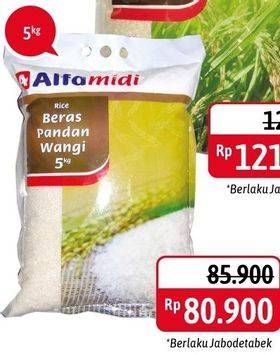 Promo Harga Alfamidi Beras Pandan Wangi 5000 gr - Alfamidi