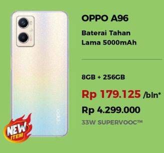 Promo Harga OPPO A96 8 GB + 256 GB  - Erafone