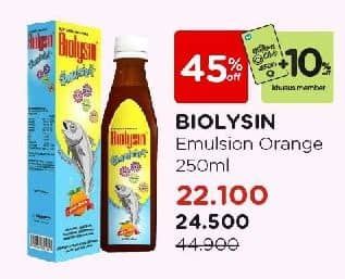 Promo Harga Biolysin Emulsion Orange 250 ml - Watsons