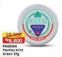 Promo Harga Pagoda Pastiles Mint Green Tea 35 gr - Alfamart