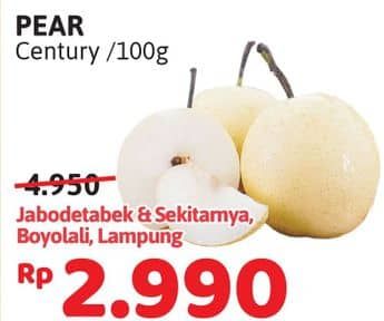 Promo Harga Pear Century per 100 gr - Alfamidi