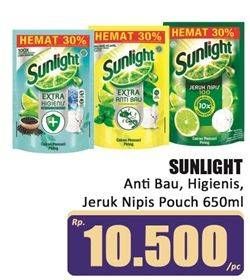 Promo Harga Sunlight Pencuci Piring Anti Bau With Daun Mint, Higienis Plus With Habbatussauda, Jeruk Nipis 100 650 ml - Hari Hari