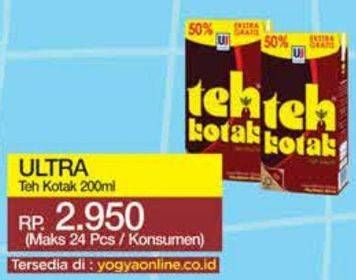 Promo Harga Ultra Teh Kotak 300 ml - Yogya