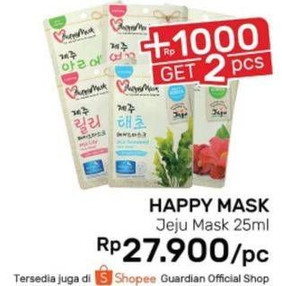 Promo Harga HAPPY MASK Jeju Face Mask 25 ml - Guardian