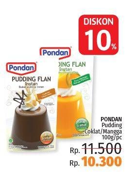 Promo Harga PONDAN Pudding Flan Coklat, Mangga 100 gr - LotteMart