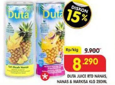 Promo Harga DUTA Juice Sari Buah Nanas Markisa 250 ml - Superindo
