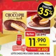 Promo Harga Lotte Chocopie Marshmallow per 6 pcs 28 gr - Superindo